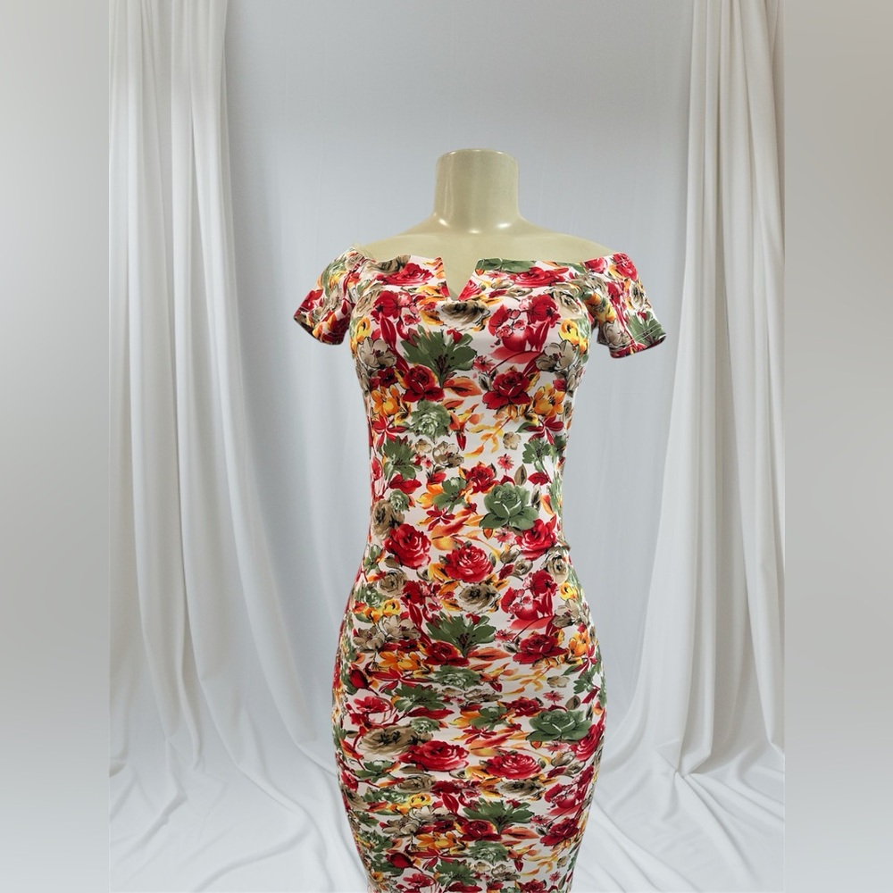 Floral Off-Shoulder Dress